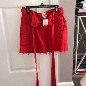 BDG UO Red Denim Skirt (NEVER WORN)